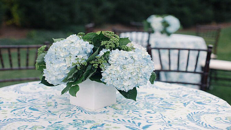 Blue Hydrangea Bouquet — White