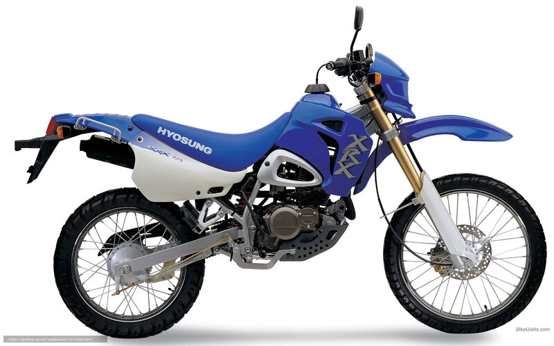 Blue Hyosung XG125 motorcycle