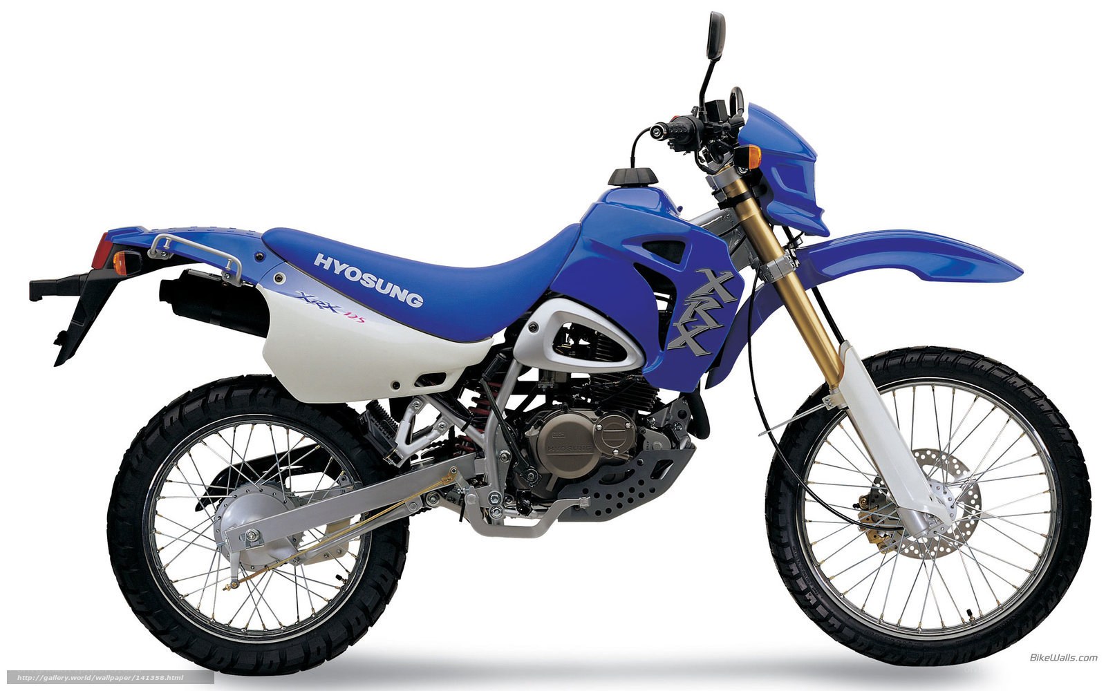 Blue Hyosung XG125 motorcycle