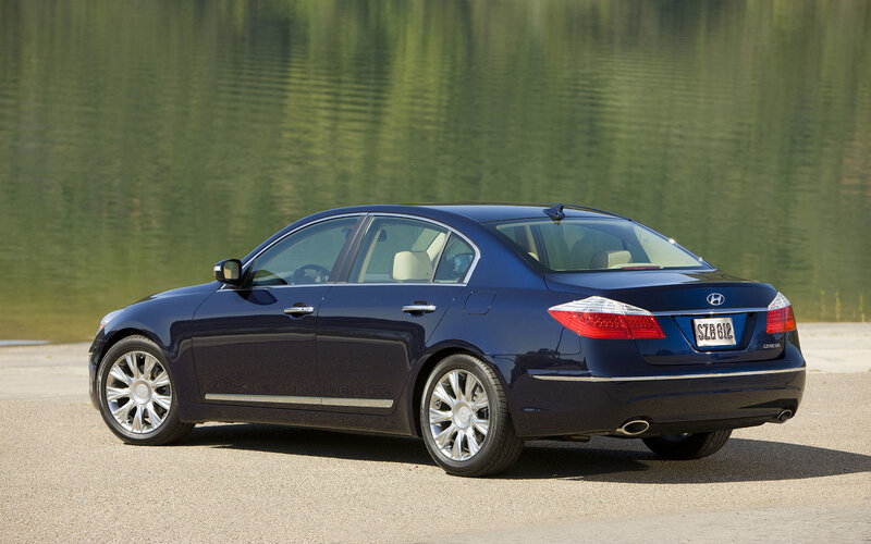 Blue Hyundai Genesis Sedan