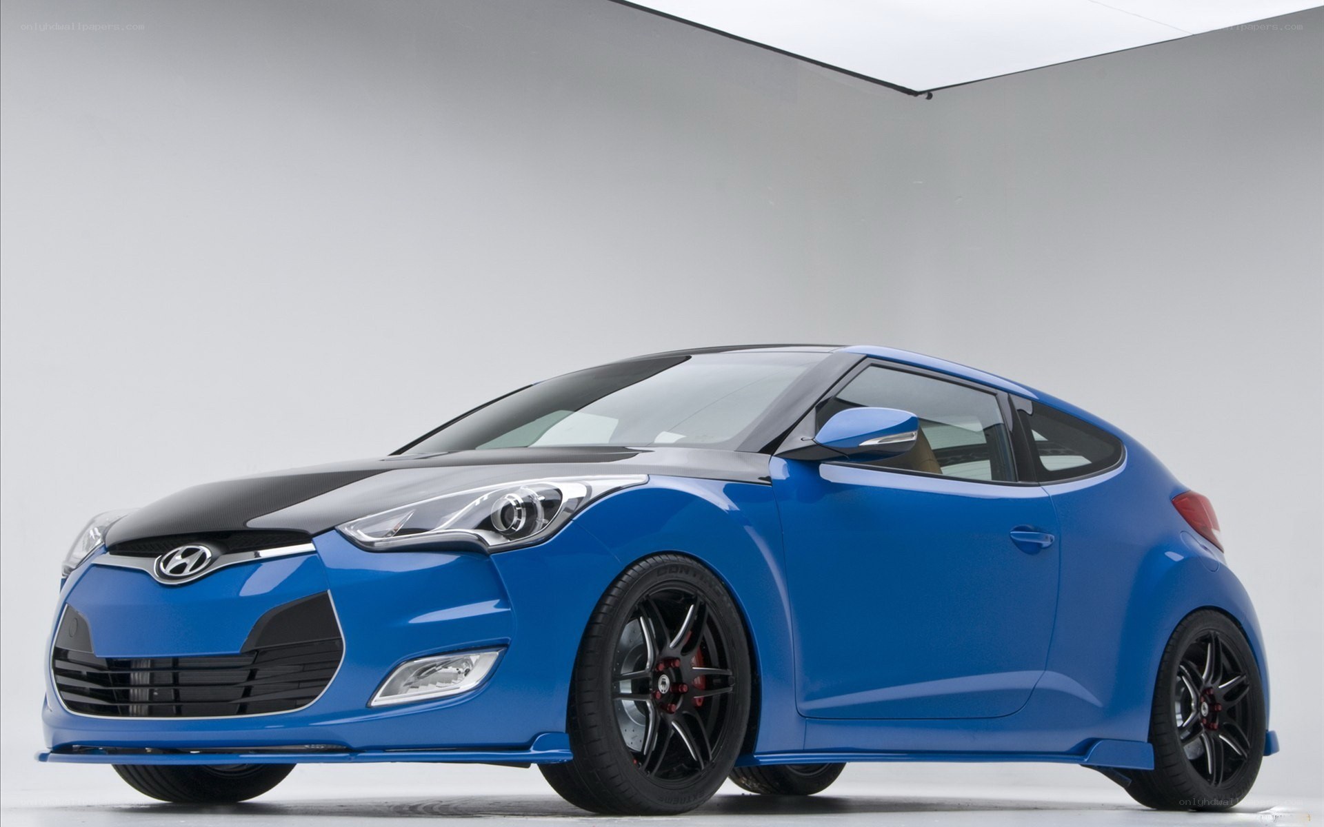 blue hyundai veloster concept