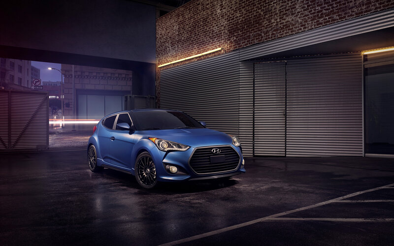 Blue Hyundai Veloster