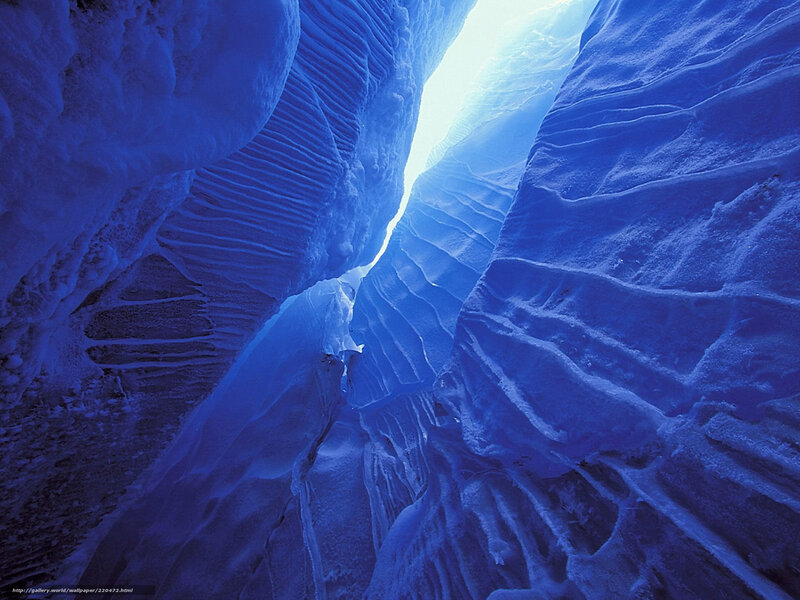 Blue Ice Cave — Dramatic, Photograph