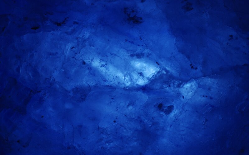 Blue Ice Cave Interior — Dark
