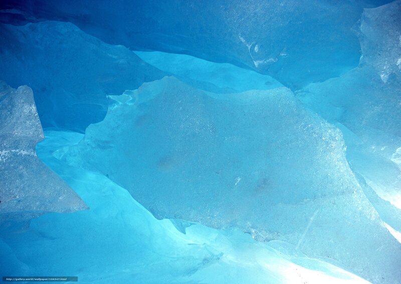 Blue Ice Cave Interior — Serene