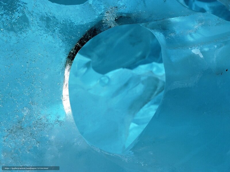 Blue ice cave interior