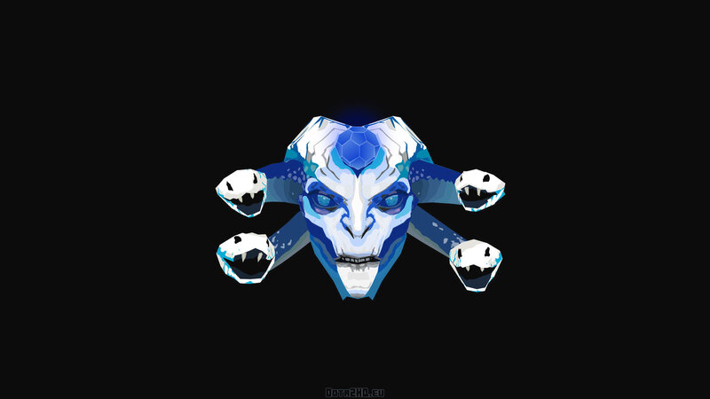 Blue ice demon with snake heads