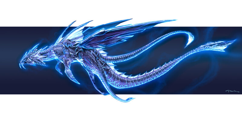 blue ice dragon concept art