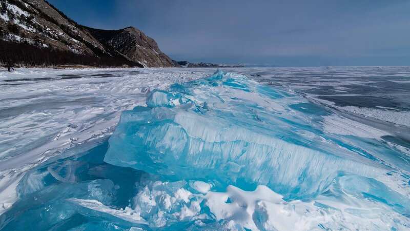 Blue Ice Formation — Cold, Winter