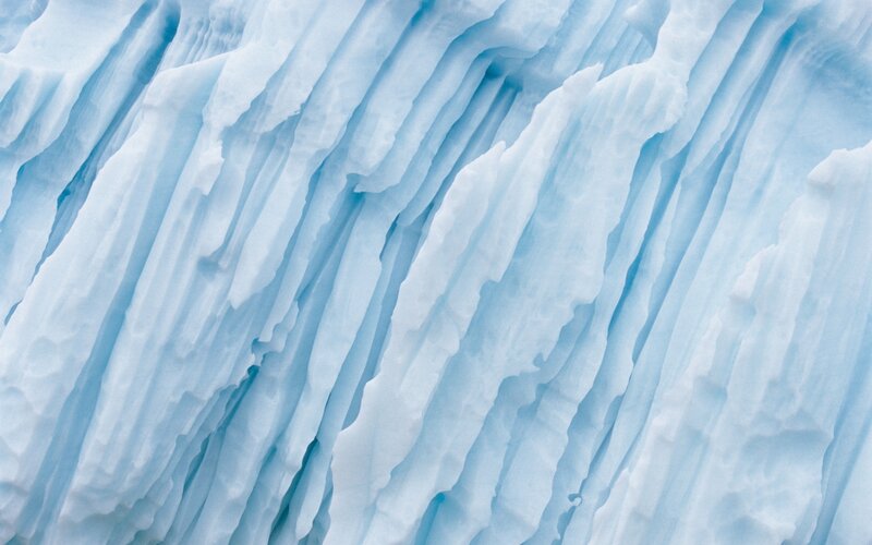 Blue ice formations