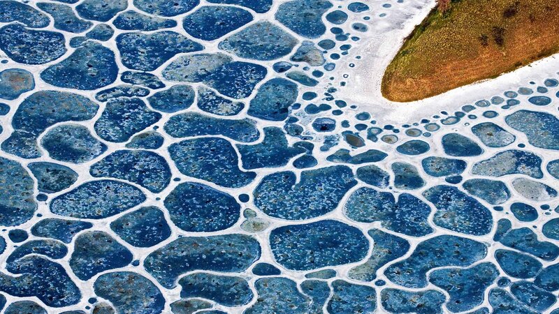 Blue Ice Formations — Abstract