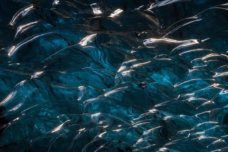 Blue Ice Formations — Dramatic, Photograph, Light