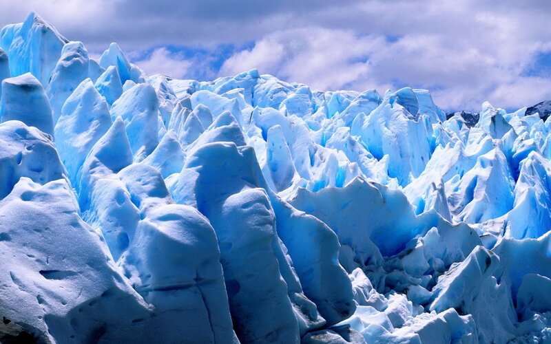 Blue Ice Formations — Photograph
