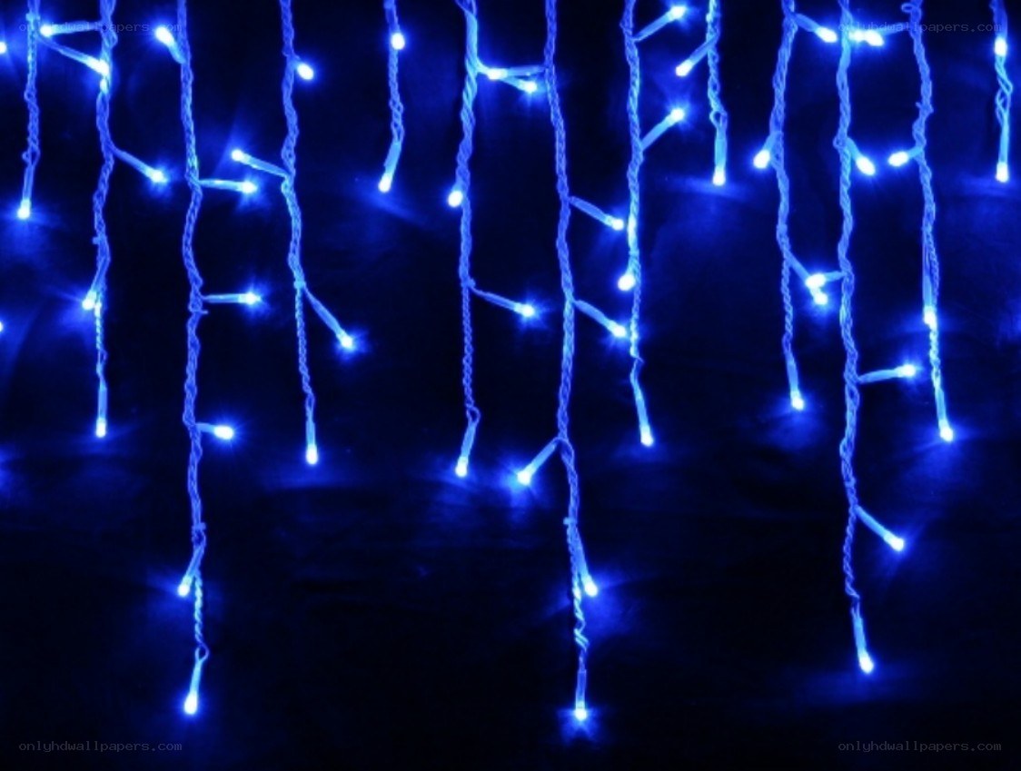 blue icicle lights