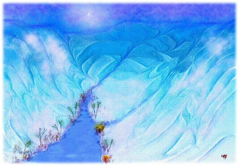 Blue Icy Path
