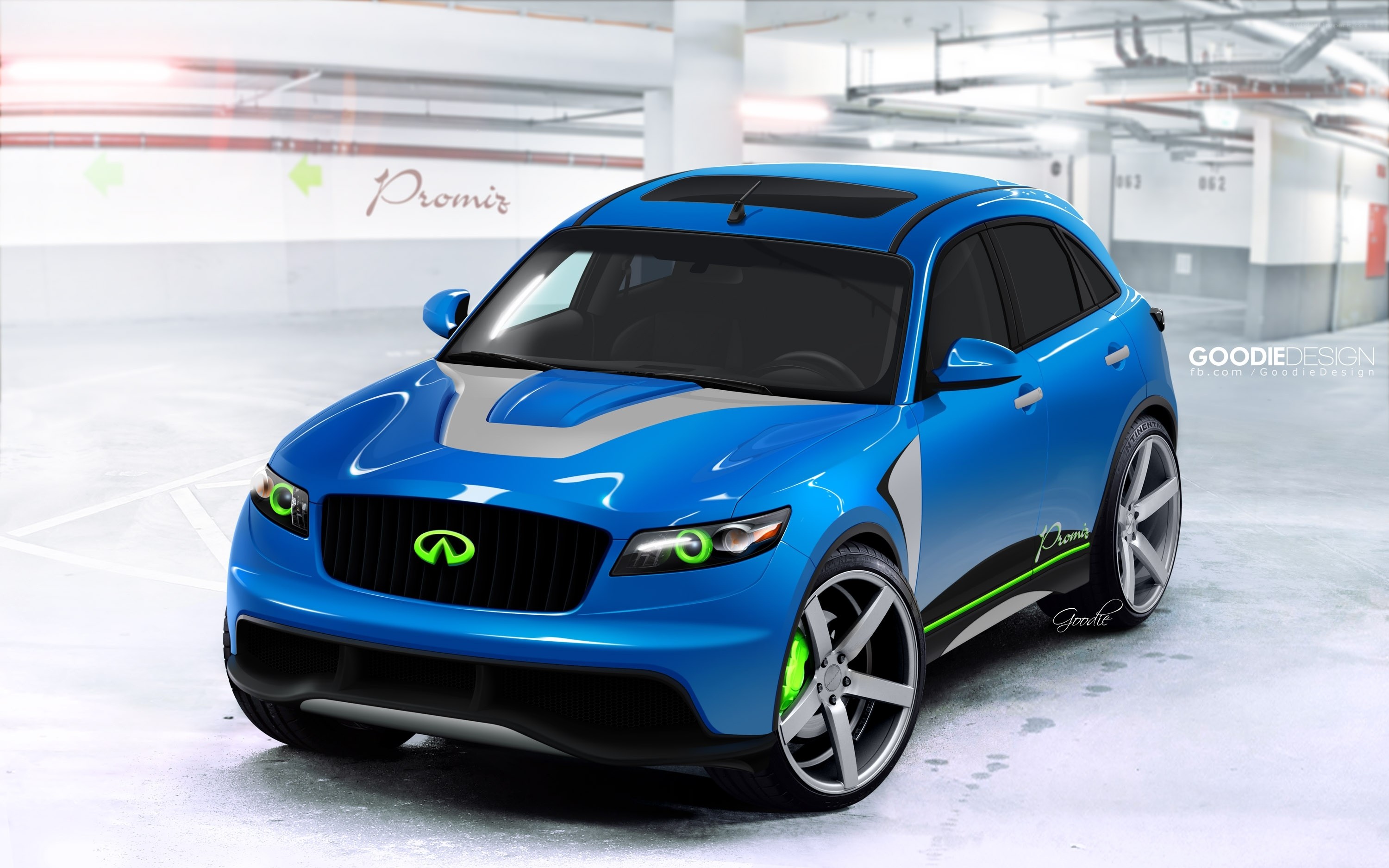 Blue Infiniti Concept Car
