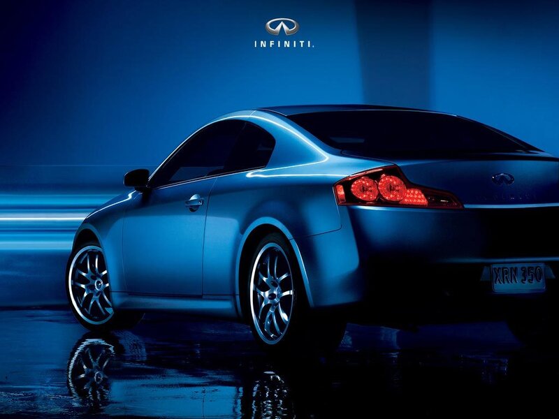 Blue Infiniti Coupe — Dramatic