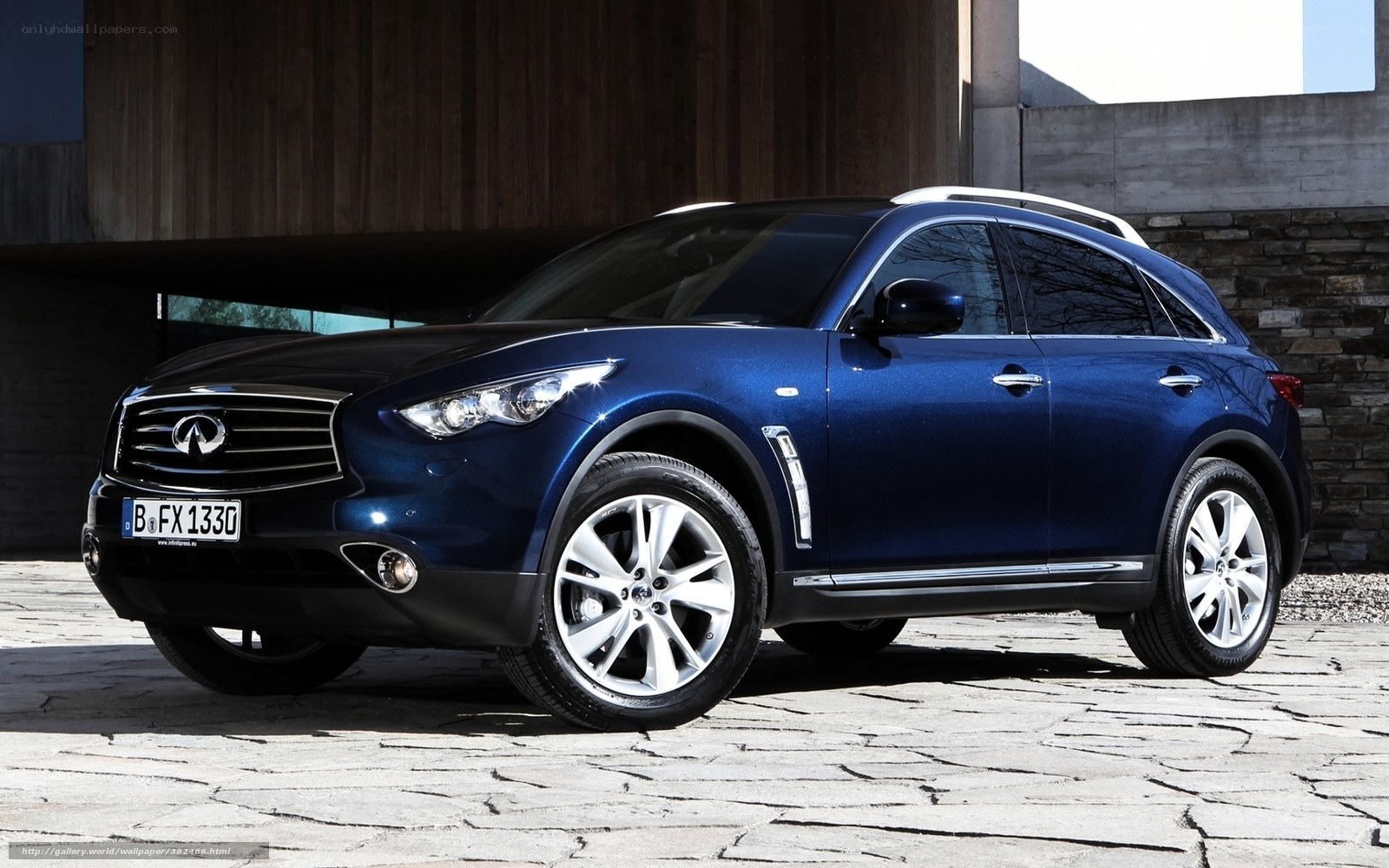 blue infiniti fx suv