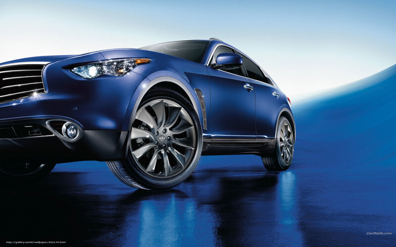 Blue Infiniti Fx Suv — Dramatic, Photograph