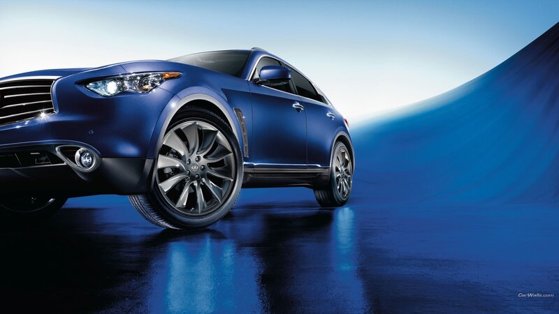 Blue Infiniti Fx Suv — Dramatic
