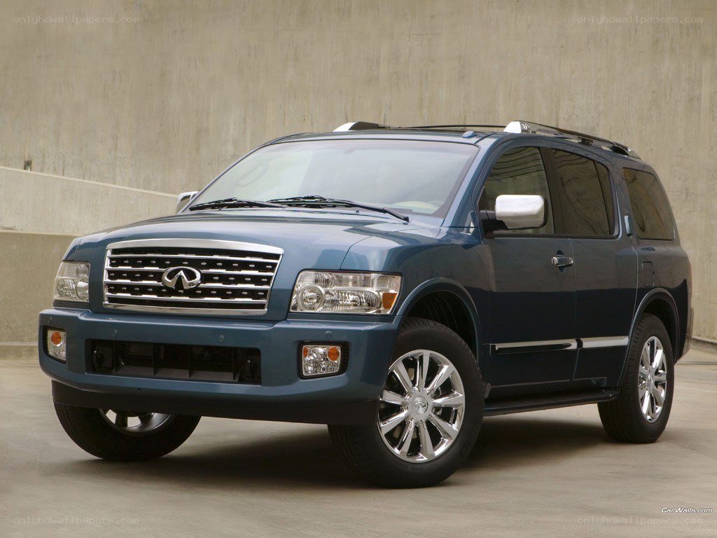 blue infiniti qx56 suv