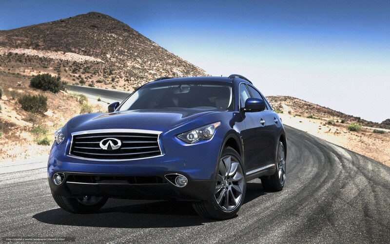 Blue Infiniti Suv