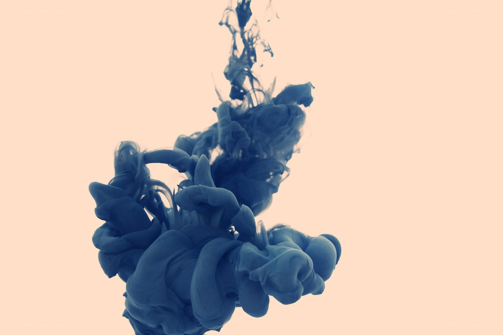 blue ink cloud in water