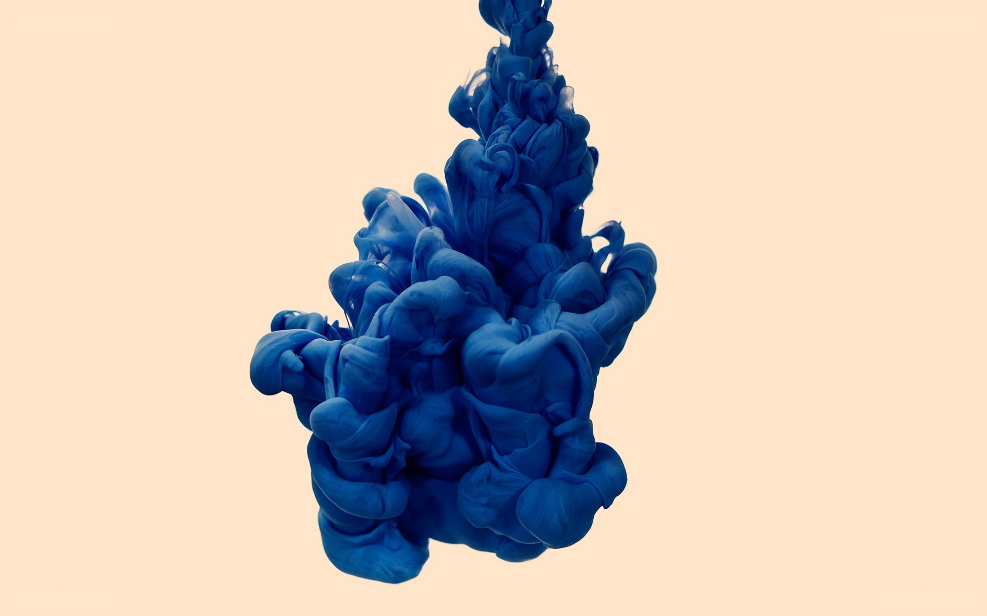 blue ink cloud in water