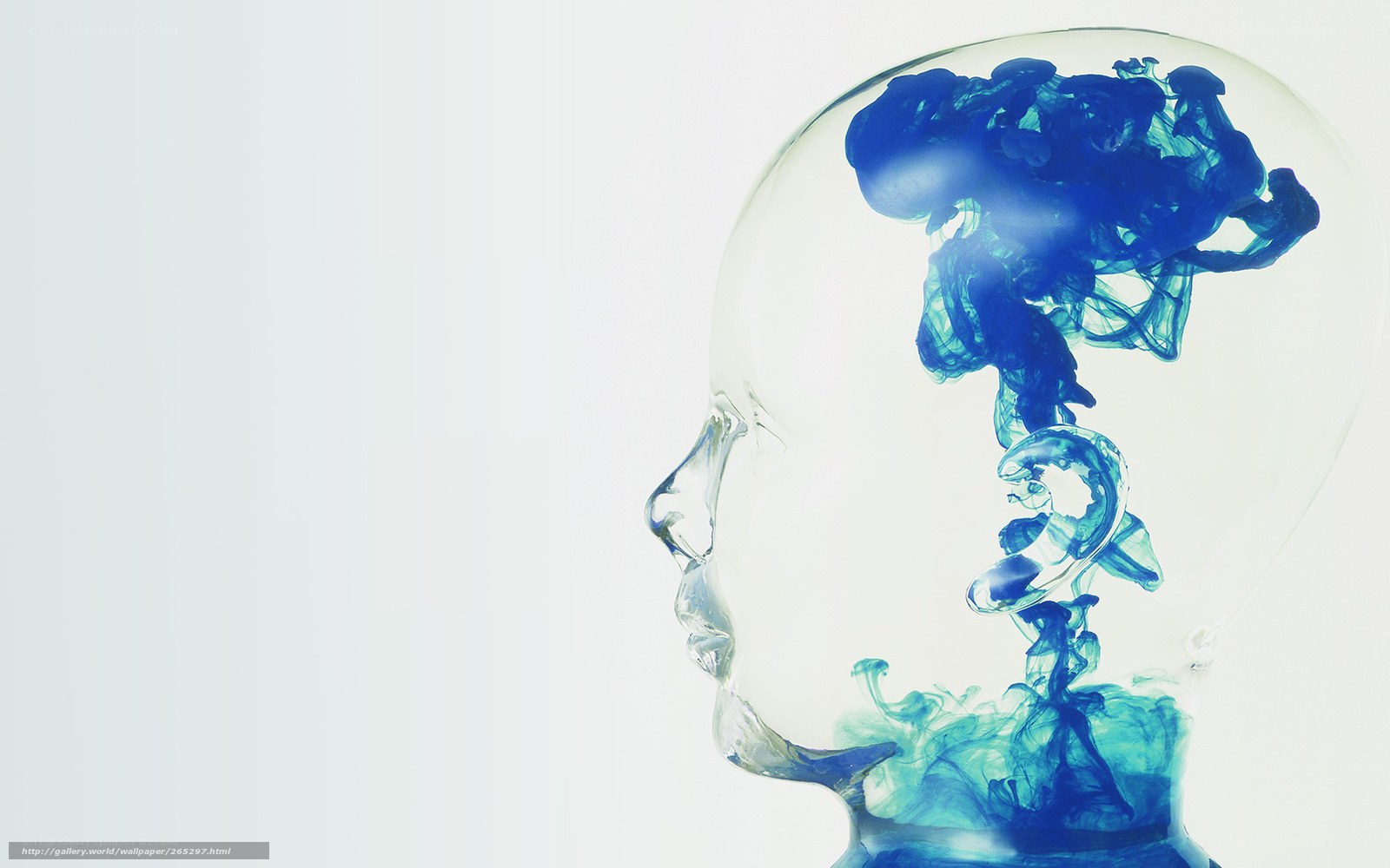 blue ink in head shape