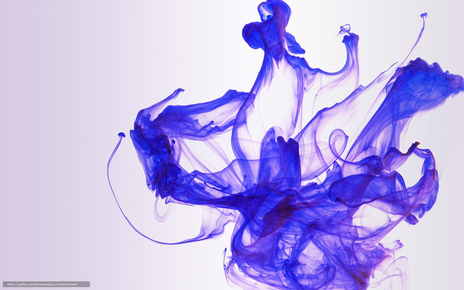 Blue ink in water