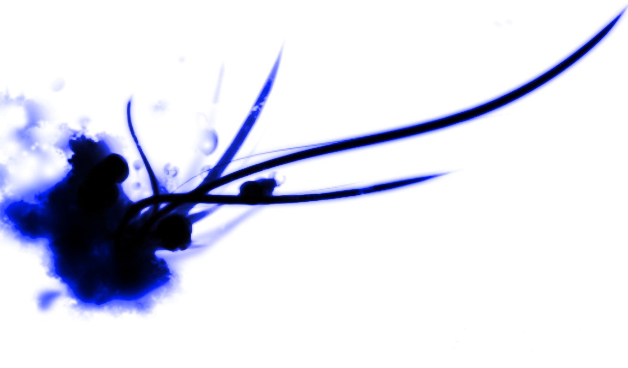 blue ink in water