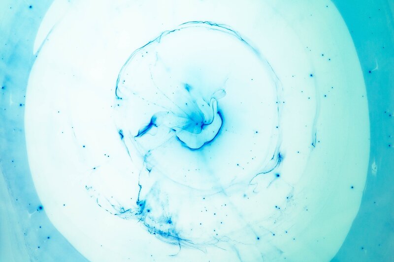 Blue Ink in Water — Calm, Abstract, Liquid, Swirl