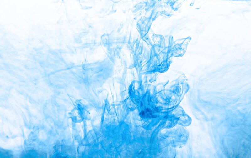 Blue Ink in Water — Calm, Abstract, Smoke