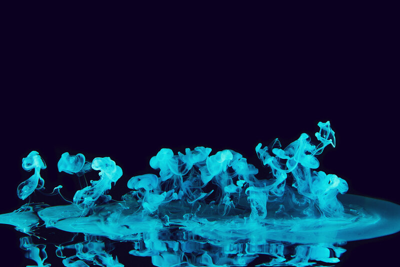 Blue Ink in Water — Dramatic