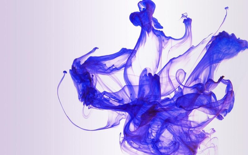 Blue Ink in Water — Ethereal, Abstract