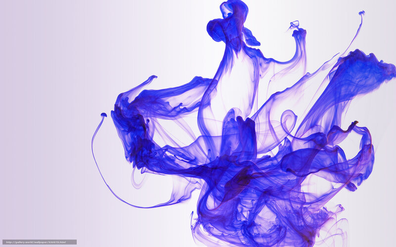 Blue Ink in Water — Fluid, Abstract