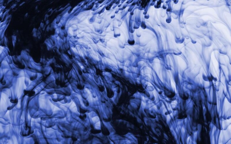 Blue Ink in Water — Fluid