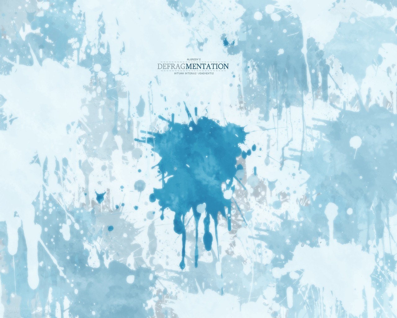 blue ink splatter design