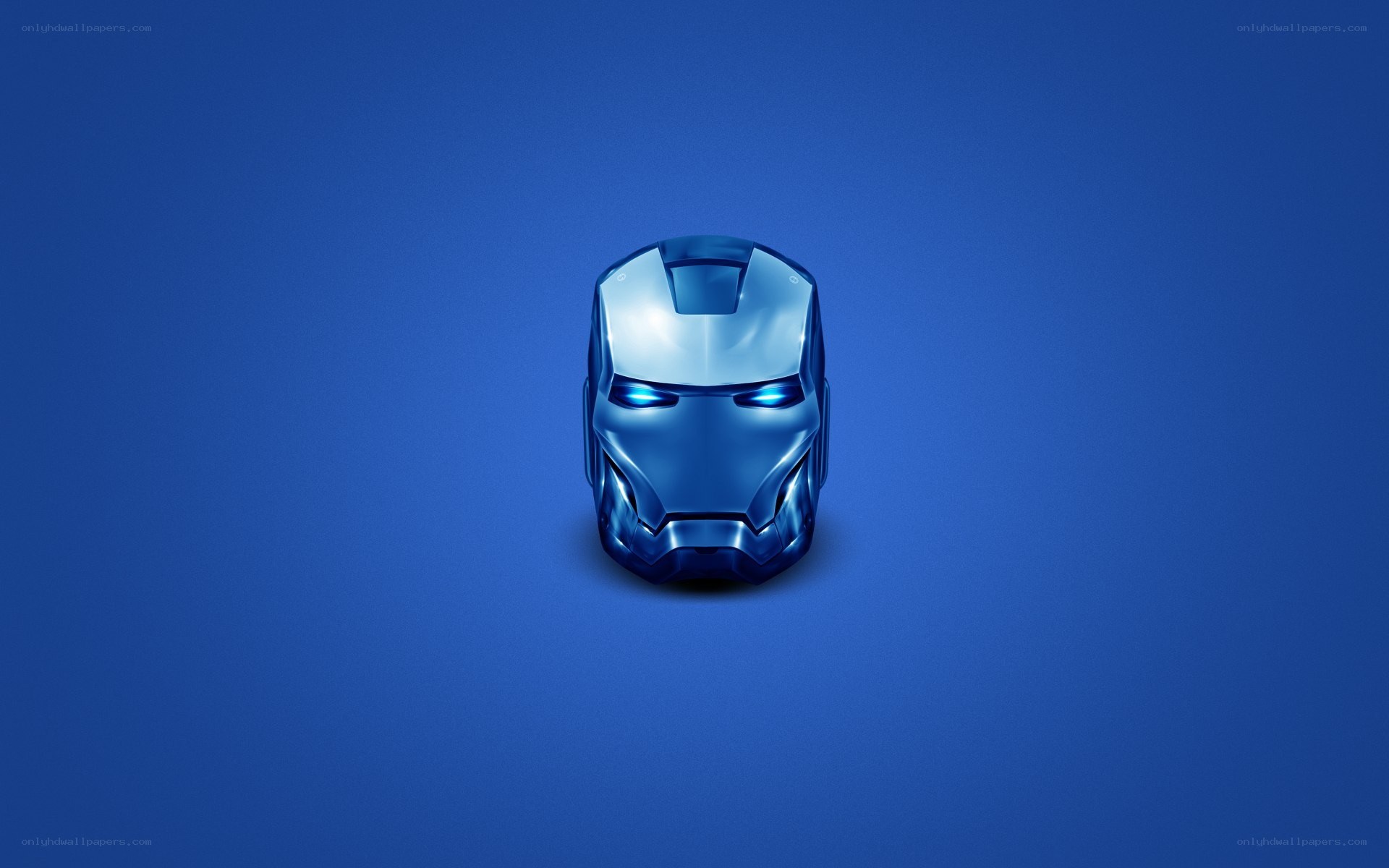 blue iron man helmet
