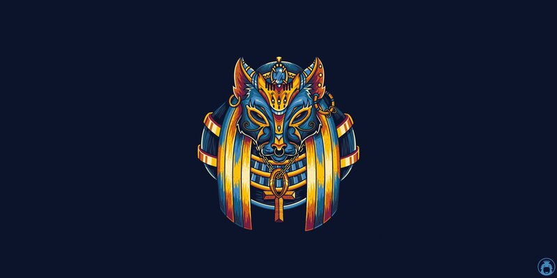 Blue Jackal Head Mask