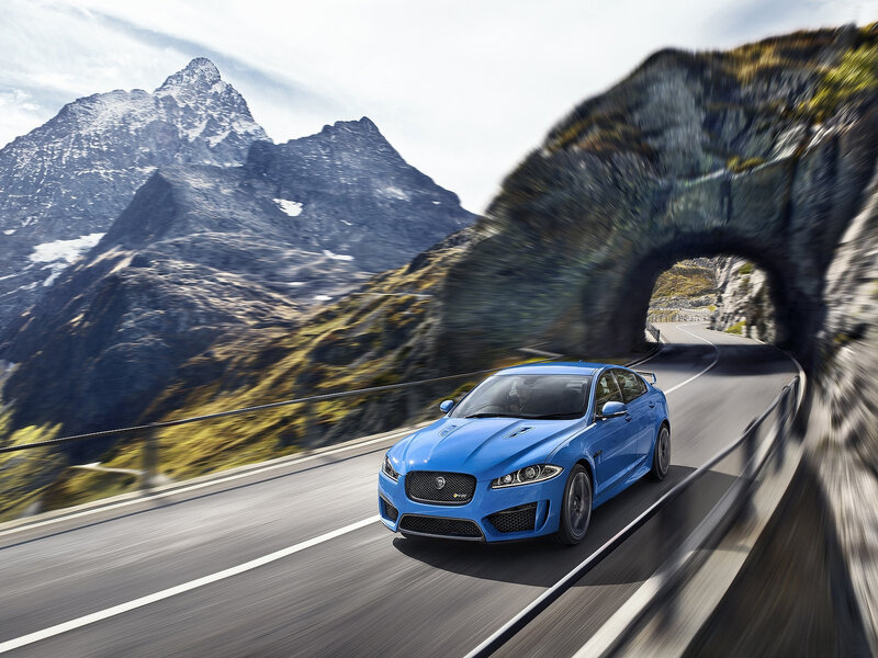 Blue Jaguar Car — Dynamic, Afternoon