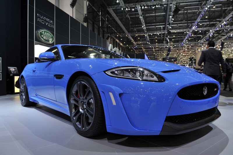 Blue Jaguar Car — Showroom