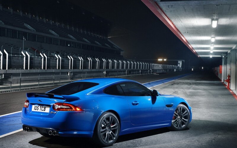 Blue Jaguar Car