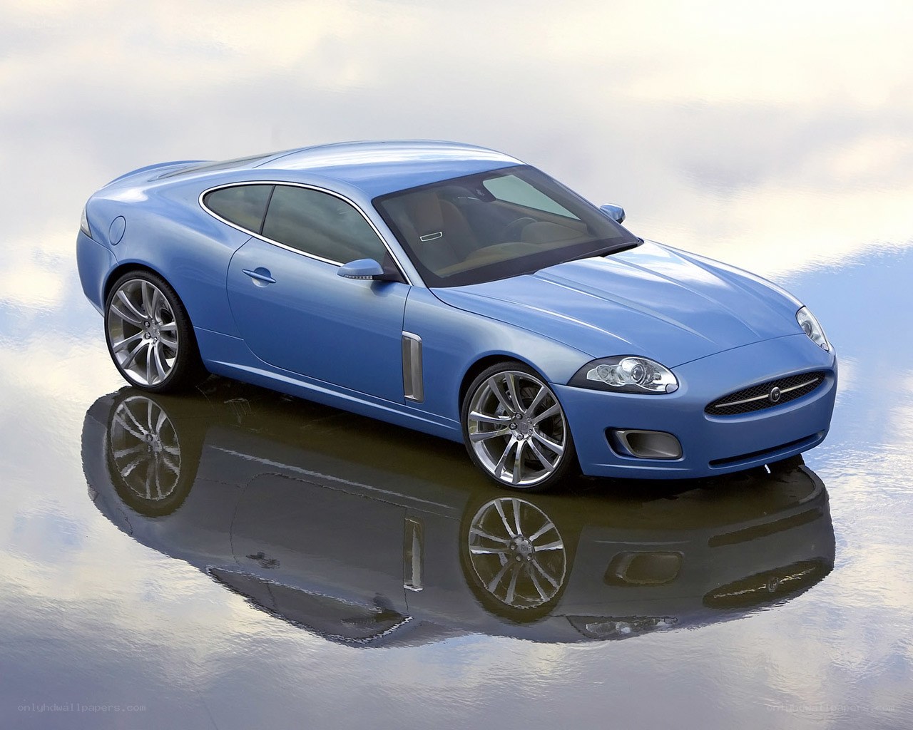 Blue Jaguar Concept Car