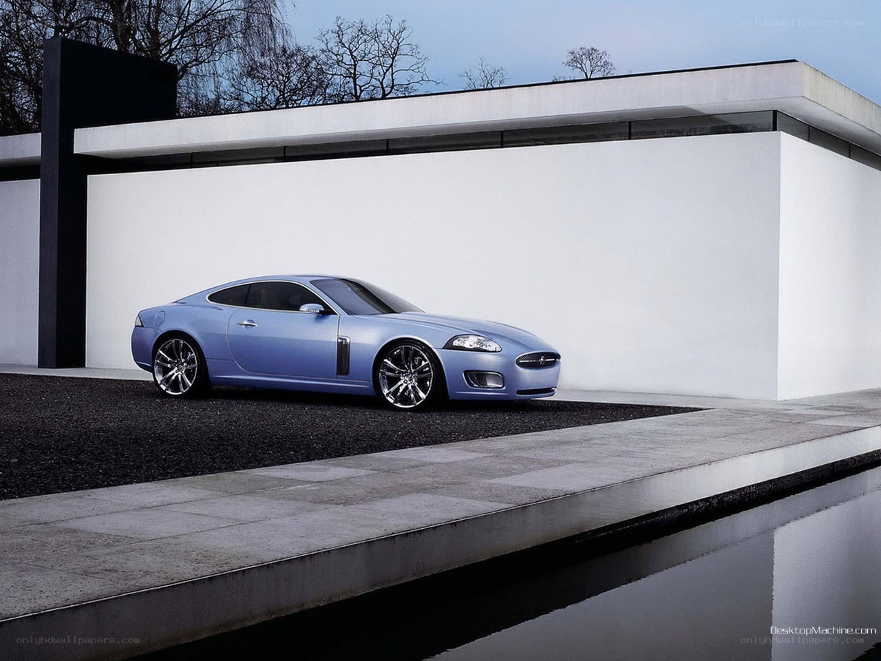 Blue Jaguar Concept Car