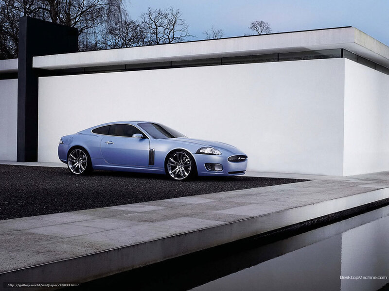 Blue Jaguar Concept Car — Serene, Afternoon
