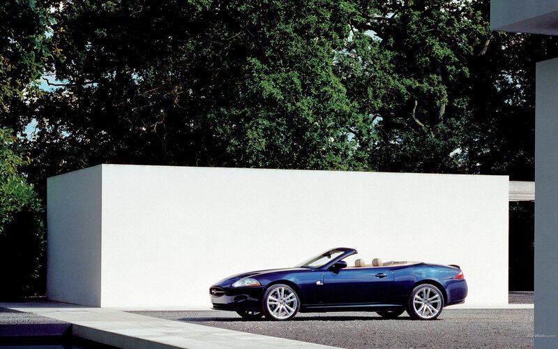 blue jaguar convertible car