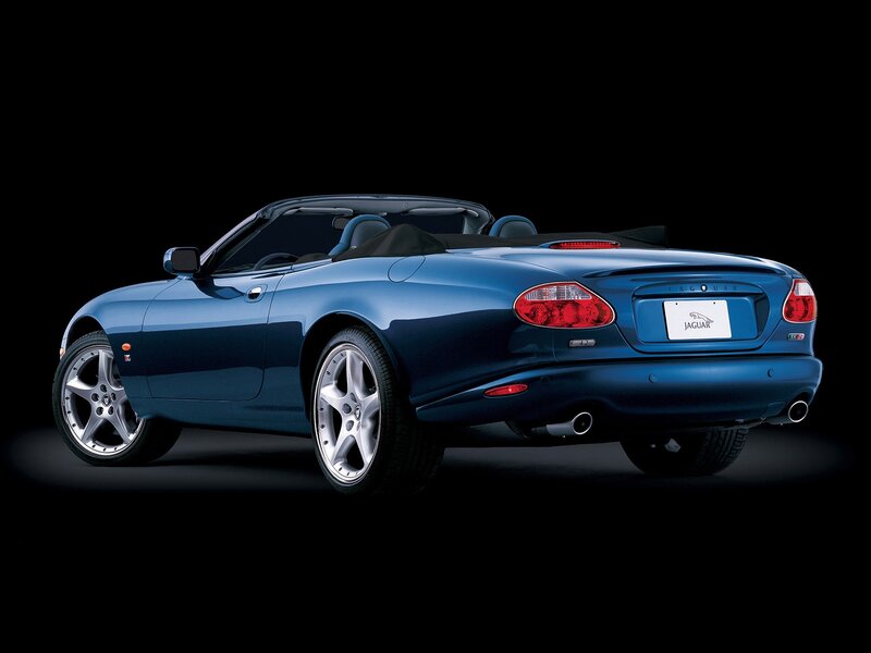Blue Jaguar Convertible — Dramatic