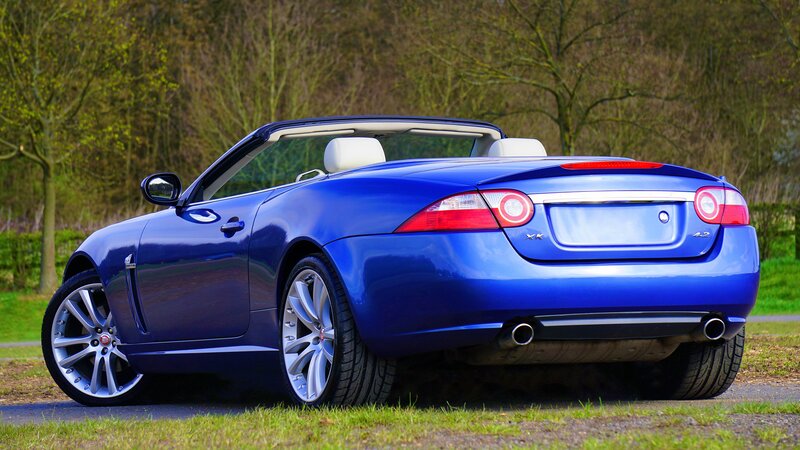 Blue Jaguar Convertible — Serene