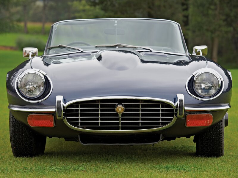 Blue Jaguar E-type Convertible — Serene